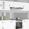 Image de vidaXL Protection de cuisine 2 pcs Gris clair 110 x 50 cm verre trempé