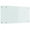 Image de vidaXL Protection de Cuisine 2 pcs Blanc 70 x 40 cm Verre trempé, Design Moderne, Plan de Travail Durable : Dosseret en Verre résistant à la Chaleur, pour Une déco stylée