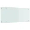 Image de vidaXL Protection de Cuisine 2 pcs Blanc 80 x 40 cm Verre trempé, Design Moderne, Plan de Travail Durable : Dosseret en Verre résistant à la Chaleur, pour Une déco stylée