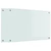 Image de vidaXL Protection de Cuisine 2 pcs Blanc 80 x 50 cm Verre trempé, Design Moderne, Plan de Travail Durable : Dosseret en Verre résistant à la Chaleur, pour Une déco stylée