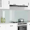 Image de vidaXL Protection de cuisine 2 pcs Blanc 80 x 60 cm verre trempé