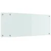 Image de vidaXL Protection de Cuisine 2 pcs Blanc 90 x 40 cm Verre trempé, Design Moderne, Plan de Travail Durable : Dosseret en Verre résistant à la Chaleur, pour Une déco stylée