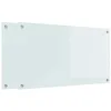 Image de vidaXL Protection de Cuisine 2 pcs Blanc 90 x 50 cm Verre trempé, Design Moderne, Plan de Travail Durable : Dosseret en Verre résistant à la Chaleur, pour Une déco stylée