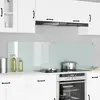 Image de vidaXL Protection de cuisine 2 pcs Blanc 90 x 50 cm verre trempé