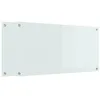 Image de vidaXL Crédence de cuisine 2 pièces Blanc 100 x 50 cm verre trempé
