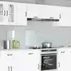 Image de vidaXL Protection de cuisine 2 pcs Blanc 100 x 50 cm verre trempé