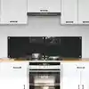 Image de vidaXL Protection de cuisine 2 pcs Noir 70 x 40 cm verre trempé