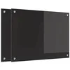 Image de vidaXL Protection de Cuisine 2 pcs Noir 70 x 50 cm Verre trempé, Design Moderne, Plan de Travail Durable : Dosseret en Verre résistant à la Chaleur, pour Une déco stylée