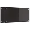 Image de vidaXL Protection de Cuisine 2 pcs Noir 80 x 40 cm Verre trempé, Design Moderne, Plan de Travail Durable : Dosseret en Verre résistant à la Chaleur, pour Une déco stylée