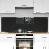 Image de vidaXL Protection de cuisine 2 pcs Noir 80 x 50 cm verre trempé