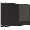 Image de vidaXL Protection de Cuisine 2 pcs Noir 80 x 60 cm Verre trempé, Design Moderne, Plan de Travail Durable : Dosseret en Verre résistant à la Chaleur, pour Une déco stylée