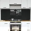 Image de vidaXL Protection de cuisine 2 pcs Noir 80 x 60 cm verre trempé