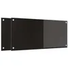 Image de vidaXL Protection de Cuisine 2 pcs Noir 90 x 40 cm Verre trempé, Design Moderne, Plan de Travail Durable : Dosseret en Verre résistant à la Chaleur, pour Une déco stylée
