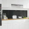 Image de vidaXL Protection de cuisine 2 pcs Noir 90 x 50 cm verre trempé