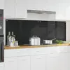 Image de vidaXL Protection de cuisine 2 pcs Noir 90 x 60 cm verre trempé