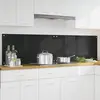 Image de vidaXL Protection de cuisine 2 pcs Noir 100 x 50 cm verre trempé
