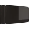 Image de vidaXL Protection de Cuisine 2 pcs Noir 100 x 60 cm Verre trempé, Design Moderne, Plan de Travail Durable : Dosseret en Verre résistant à la Chaleur, pour Une déco stylée
