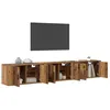 Image de vidaXL Ensemble de Meuble TV Mural 3 pcs Bois Ancien 80 x 34,5 x 40 cm, Salon, Cabinet Mural Moderne, Rangement rectangulaire, Centre de Divertissement Durable, Organisateur économiseur d'espace