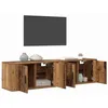 Image de vidaXL Ensemble de Meuble TV Mural 2 pcs Bois Ancien 80 x 34,5 x 40 cm, Cabinet Mural Design, rectangulaire pour Salon, Centre de Divertissement Moderne, Rangement Durable