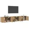 Image de vidaXL Ensemble de Meuble TV Mural Montage Mural 3 pcs Chêne Artisanal, Salon, Cabinet Mural Moderne, Rangement rectangulaire, Centre de Divertissement Durable, Organisateur économiseur d'espace