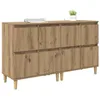 Image de vidaXL Buffets 2 pcs Chêne Artisanal 60 x 35 x 70 cm Bois d'ingénierie, Buffet de Salle à Manger, Design Moderne, Rangement de Cuisine, Style Minimaliste, Bois Durable
