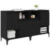 Image de vidaXL Buffets 2 pcs Chêne Noir 60 x 35 x 70 cm Bois d'ingénierie, Rangement Salle à Manger, Buffet Rectangulaire Moderne, Élégant Meuble en Bois pour Intérieur, Polyvalent