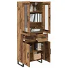 Image de vidaXL Haut Armoire avec tiroir 2 pcs Bois Ancien Bois d'ingénierie, Rangement Style Moderne pour Salon, Haut Plan avec Design épuré, Bois Composite, mobilier Pratique pour Manger et Organiser