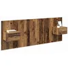 Image de vidaXL Tête de lit avec Armoire 3 pcs Bois Ancien Bois d'ingénierie, Solution de Rangement Moderne pour Chambre, tête de lit Murale rectangulaire, armoires Pratiques