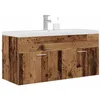 Image de vidaXL Cabinet de Salle de Bain Bois Ancien 100 x 38,5 x 46 cm, Meuble de Salle de Bain Moderne, Mural rectangulaire, Rangement Minimaliste, Organisateur Efficace, Bois Design