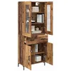 Image de vidaXL Haut Armoire Montage Mural 2 pcs Bois Ancien 69,5 x 34 x 180 cm, Rangement Salon, Cabinet Rectangulaire Mur, Design Contemporain, Solution Pratique Gain de Place