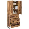 Image de vidaXL Haut Armoire 2 pcs Bois Ancien Bois Aggloméré et Verre, Buffet Moderne, Meuble élégant, Rangement Pratique pour Salon, Design Minimaliste et Cabinet rectangulaire