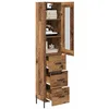 Image de vidaXL Haut Armoire Bois Ancien 34,5 x 34 x 180 cm Bois d'ingénierie, Rangement Salle à Manger, Meuble Haut Moderne, Buffet rectangulaire, armoires durables, Organisation Pratique pour Cuisine