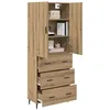 Image de vidaXL Haut Armoire avec tiroir Chêne artisanal 69,5 x 34 x 180 cm, Haute Armoire Moderne, Design Rectangulaire, Rangement Efficace à Domicile, Meuble en Bois d'Ingénierie, Solution Minimaliste pour S