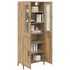 Image de vidaXL Haut Armoire 2 pcs Chêne Artisanal Bois d'ingénierie, Buffet élégant, Meuble Mural rectangulaire pour Un Salon organisé, Style Moderne à la Maison
