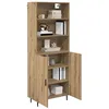 Image de vidaXL Haut Armoire Chêne Artisanal 69,5 x 34 x 180 cm, Meuble de Rangement rectangulaire Moderne, en Bois, Chic pour Le Salon, Armoire Minimaliste pour la Maison