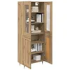 Image de vidaXL Haut Armoire 2 pcs Chêne Artisanal 69,5 x 34 x 180 cm, Solutions de Rangement pour Salle à Manger, Buffet Rustique, étagère élégante, Meuble Gain de Place pour Salons Modernes
