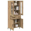 Image de vidaXL Haut Armoire 2 pcs Chêne Artisanal Bois d'ingénierie, Buffet élégant, Meuble Mural rectangulaire pour Un Salon organisé, Style Moderne à la Maison