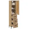 Image de vidaXL Haut Armoire avec tiroir Chêne Artisanal 34,5 x 34 x 180 cm, Buffet Moderne, Rangement rectangulaire, élégant et Pratique, Espace Ample, Robuste, Parfait pour Votre Salle à Manger