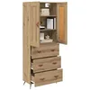 Image de vidaXL Haut Armoire avec tiroir Chêne Artisanal 69,5 x 34 x 180 cm, Buffet rectangulaire Moderne, Meuble élégant, Solution de Rangement pour la Cuisine, Pratique et stylé