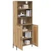 Image de vidaXL Haut Armoire Chêne Artisanal 69,5 x 32,5 x 180 cm, Meuble de Rangement Moderne, Haut Buffet rectangulaire, Organisateur Solide pour Un Salon Chic et Pratique