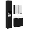 Image de vidaXL Ensemble de Meubles de Salle de Bain 3 pcs Chêne Noir, Meuble de Salle de Bain, Ensemble Moderne, élégant Set d’Organisation, pièce Fonctionnelle, Organiseur stylé