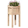 Image de vidaXL Cache-pot de jardin Nature 31 x 31 x 70 cm Bois de pin massif, Jardin et Terrasse, Carré avec Charme Rustique, Nature en Harmonie, Espaces Paisibles pour la Détente, Expérience de Vie Extérieur