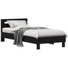 Image de vidaXL Cadre de lit Chêne Noir 75 x 190 cm Bois d'ingénierie