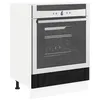 Image de vidaXL Armoire de Four Lucca Chêne Noir 60 x 46 x 81,5 cm, Solutions de Cuisine Modernes, Panneau rectangulaire en Bois, Protection pour Lave-Vaisselle, Gain de Place