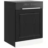 Image de vidaXL Panneau de Lave-Vaisselle Porto Chêne Noir 60 x 1,5 x 57 cm, Armoire de Cuisine en Bois Moderne, Murale, Rangement Compact, Design Pratique, Meuble en Bois Durable