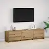 Image de vidaXL Meuble TV avec LED avec tiroir Chêne artisan 165 x 34 x 40 cm