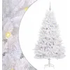 Image de vidaXL Sapin de Noël Artificiel à Branches Articulées Blanc 180 cm, Salle de séjour, Design Moderne, matériaux durables, Meubles en Forme de cône, Style Unique, pour espaces contemporains