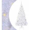 Image de vidaXL Sapin de Noël Artificiel avec 300 LED Blanc 180 cm PVC et Acier, Design Moderne pour Le Salon, Mobilier Conique, Matériaux durables, Espaces spacieux et Polyvalents