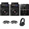 Image de AlphaTheta CDJ-3000X pack débutant lecteurs multimédia DJ avec table de mixage Pioneer DJ DJM-250MK2
