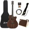 Image de Fazley Aravelle CE pack débutant guitare électro-acoustique folk avec ampli